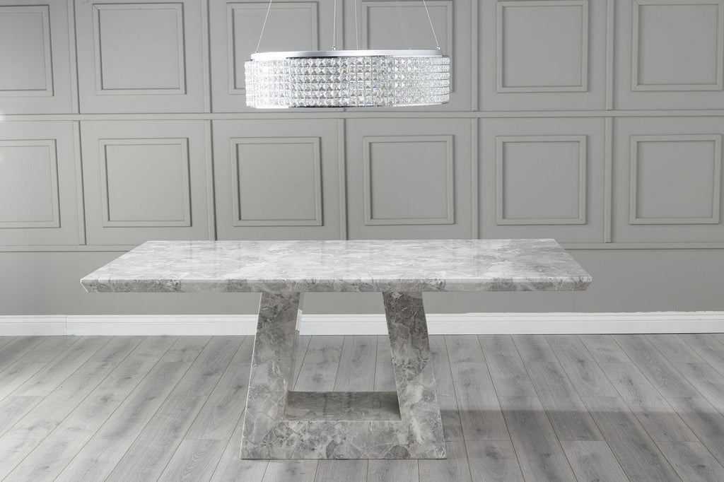 Hugo Grey Engineered Marble Dining Table 160cm