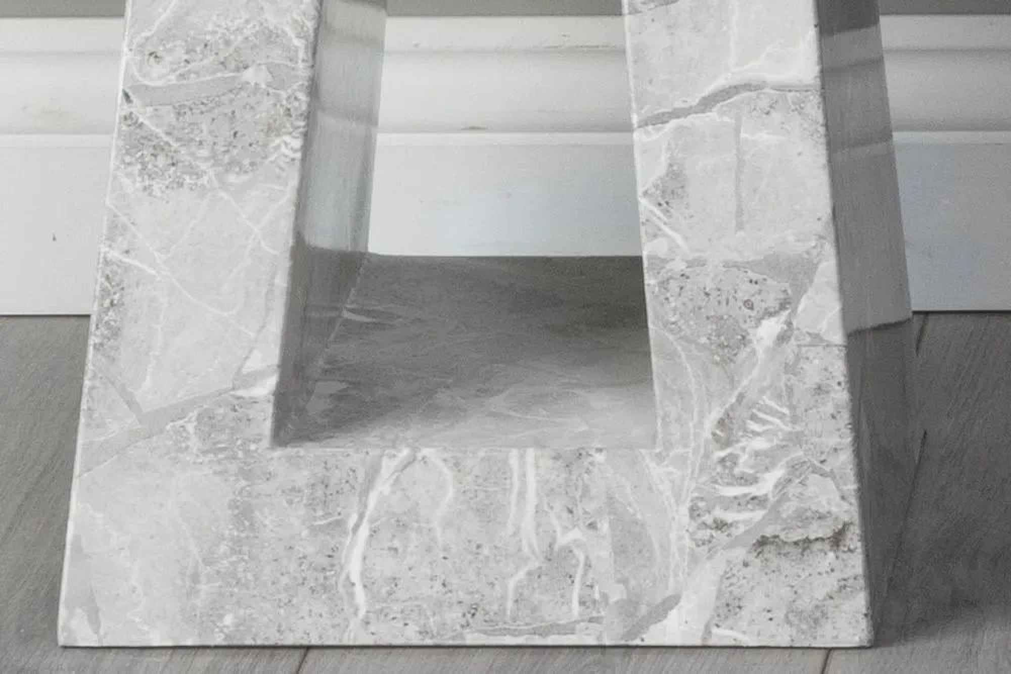 Hugo Grey Engineered Marble End Table
