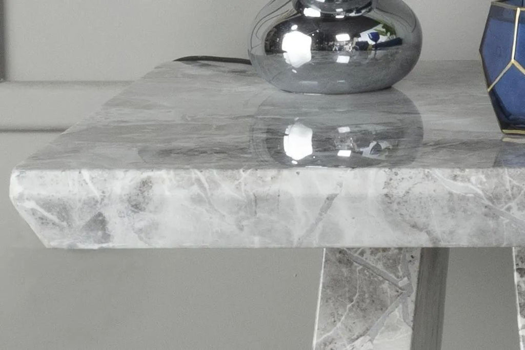 Hugo Grey Engineered Marble End Table