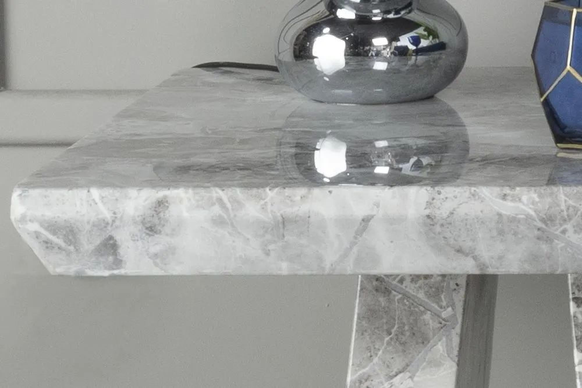Hugo Grey Engineered Marble End Table