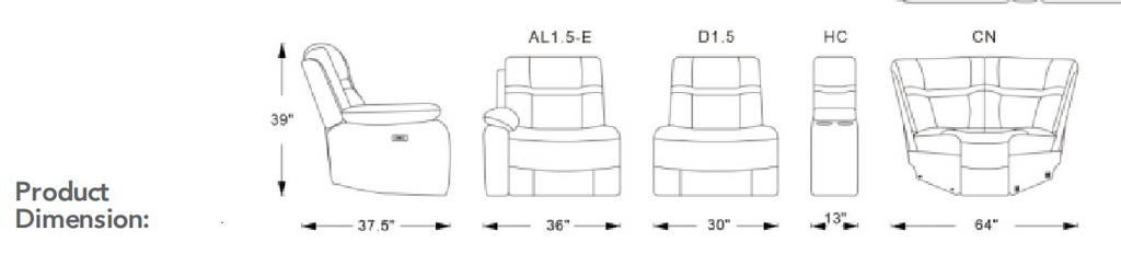 Jackson Pisa Grey Corner Sofa