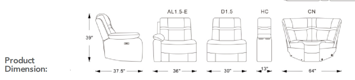 Jackson Pisa Grey Corner Sofa
