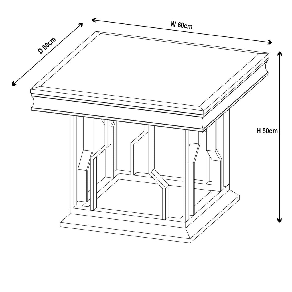 Mercury Grey Chrome End Table