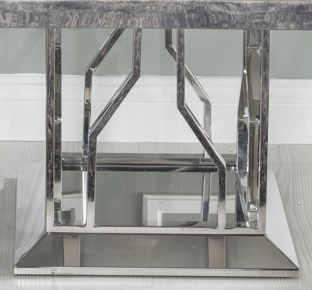 Mercury Grey Chrome End Table