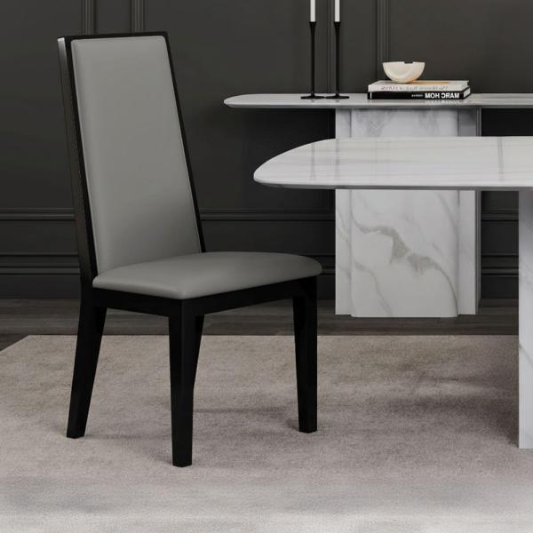 Montelli Grand High Back Leather Dining Chair