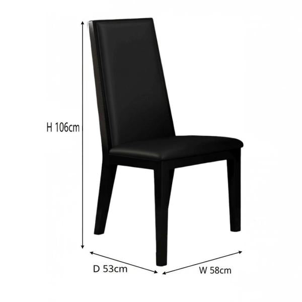 Montelli Grand High Back Leather Dining Chair
