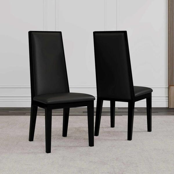 Montelli Grand High Back Leather Dining Chair