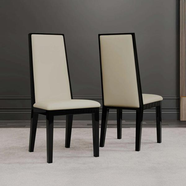 Montelli Grand High Back Leather Dining Chair