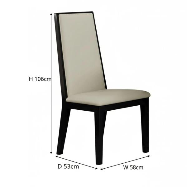 Montelli Grand High Back Leather Dining Chair