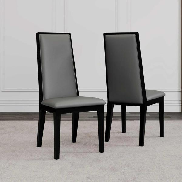 Montelli Grand High Back Leather Dining Chair