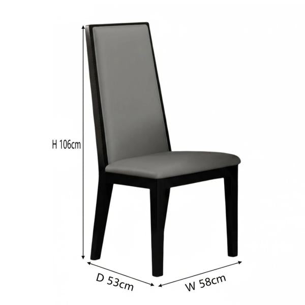 Montelli Grand High Back Leather Dining Chair