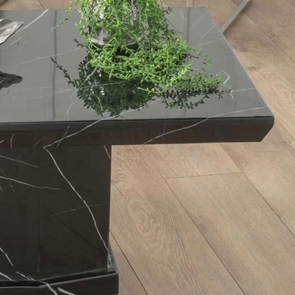 Nebula Black Engineered Marble Coffee Table