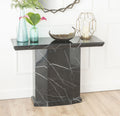 Nebula Black Engineered Marble Console Table