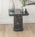 Nebula Black Engineered Marble End Table