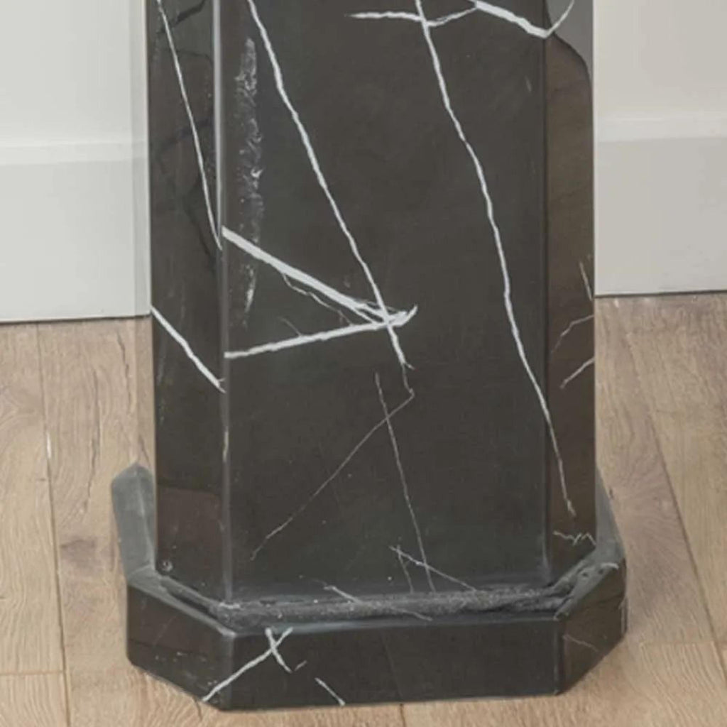 Nebula Black Engineered Marble End Table