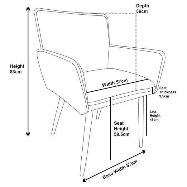 Brume Fabric Dining Chair