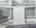 Olympia White Engineered Marble Square Coffee Table