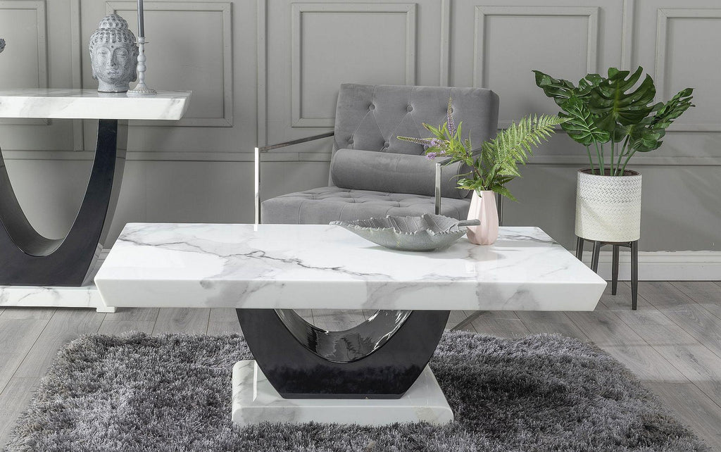 Omega White Black High Gloss Coffee Table