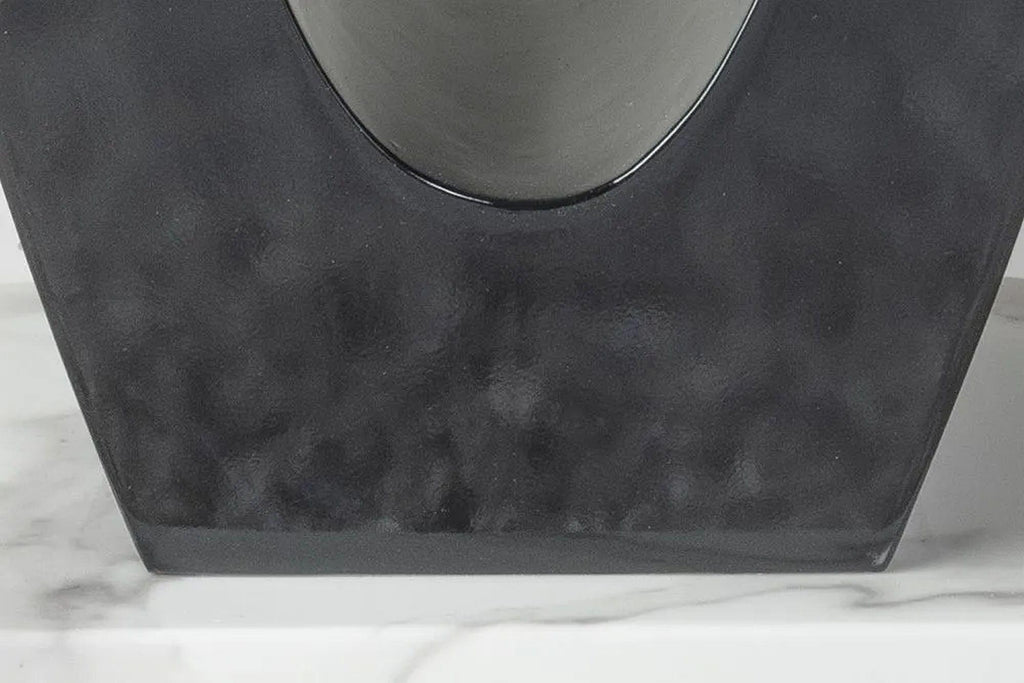 Omega White Black High Gloss End Table