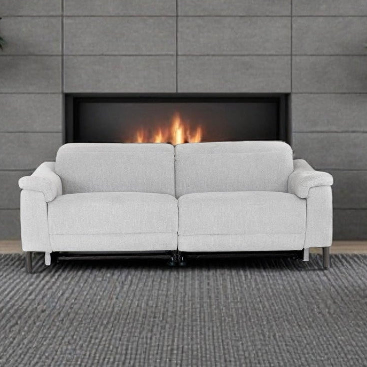 Orbit Sonomo Ivory Fabric Power Recliner Sofa