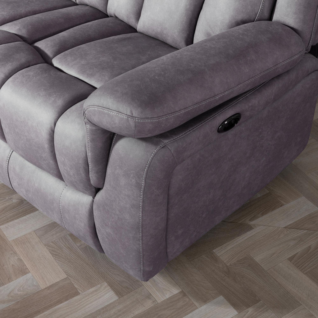 Pickford Grey Fabric Electric Recliner Sofa