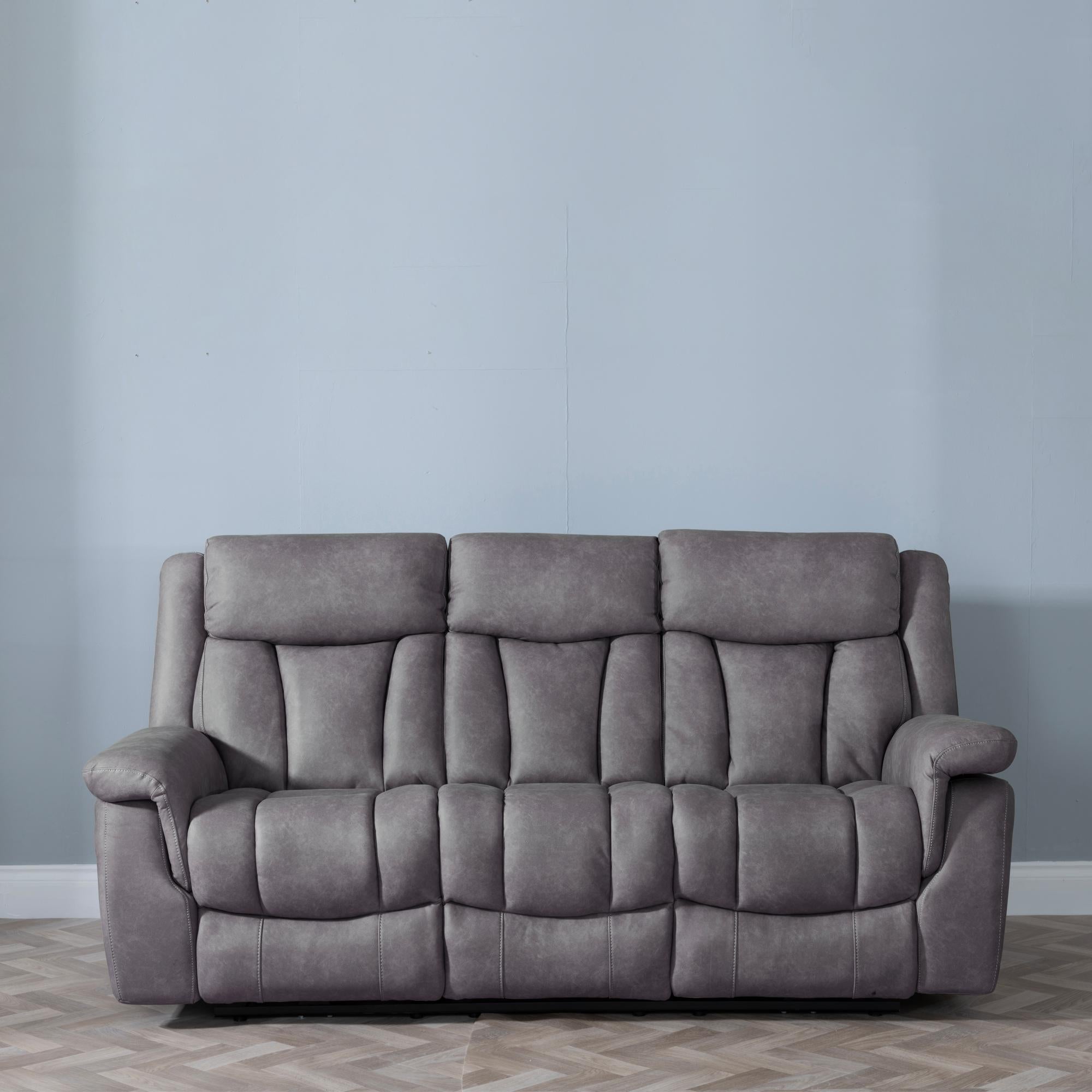 Pickford Grey Fabric Electric Recliner Sofa