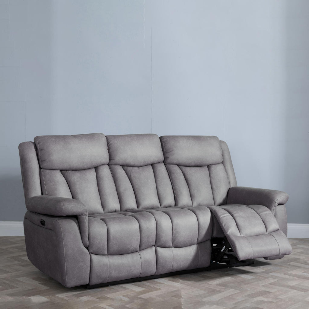Pickford Grey Fabric Electric Recliner Sofa