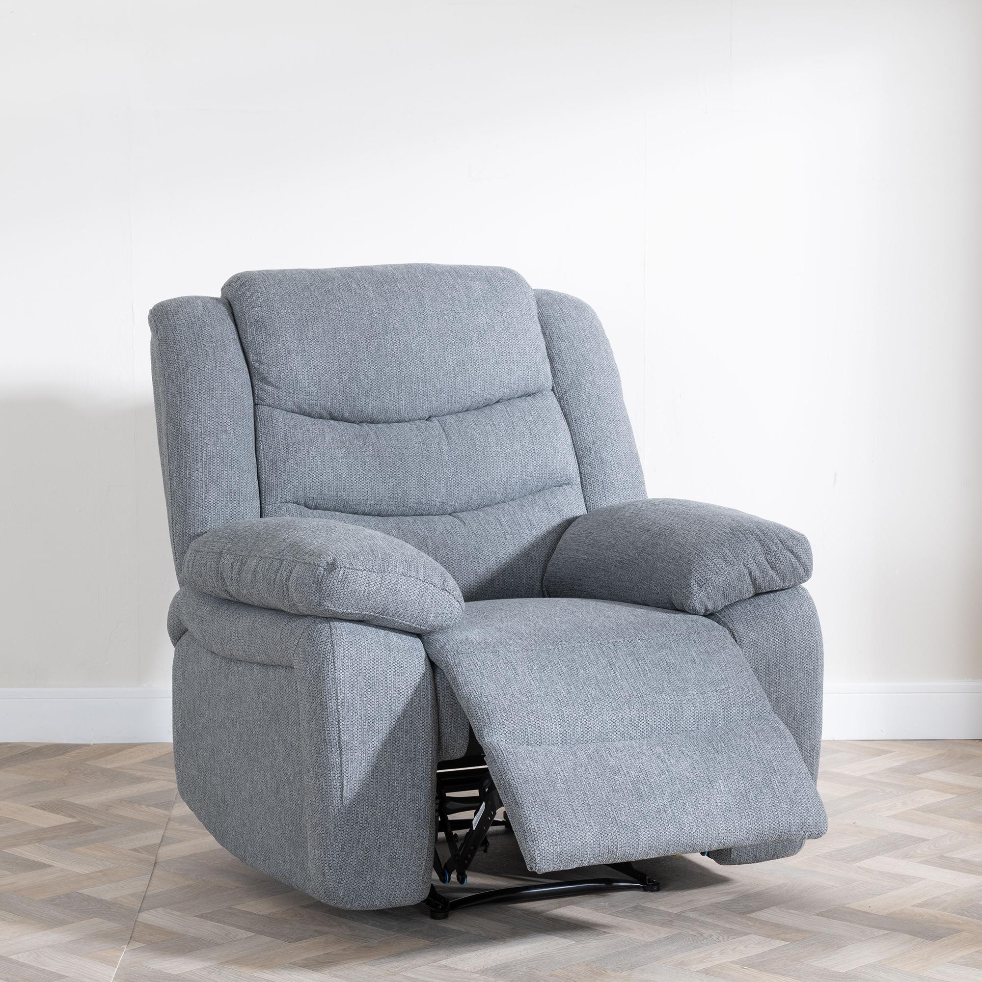 Sydney Grey Fabric Manual Recliner Sofa