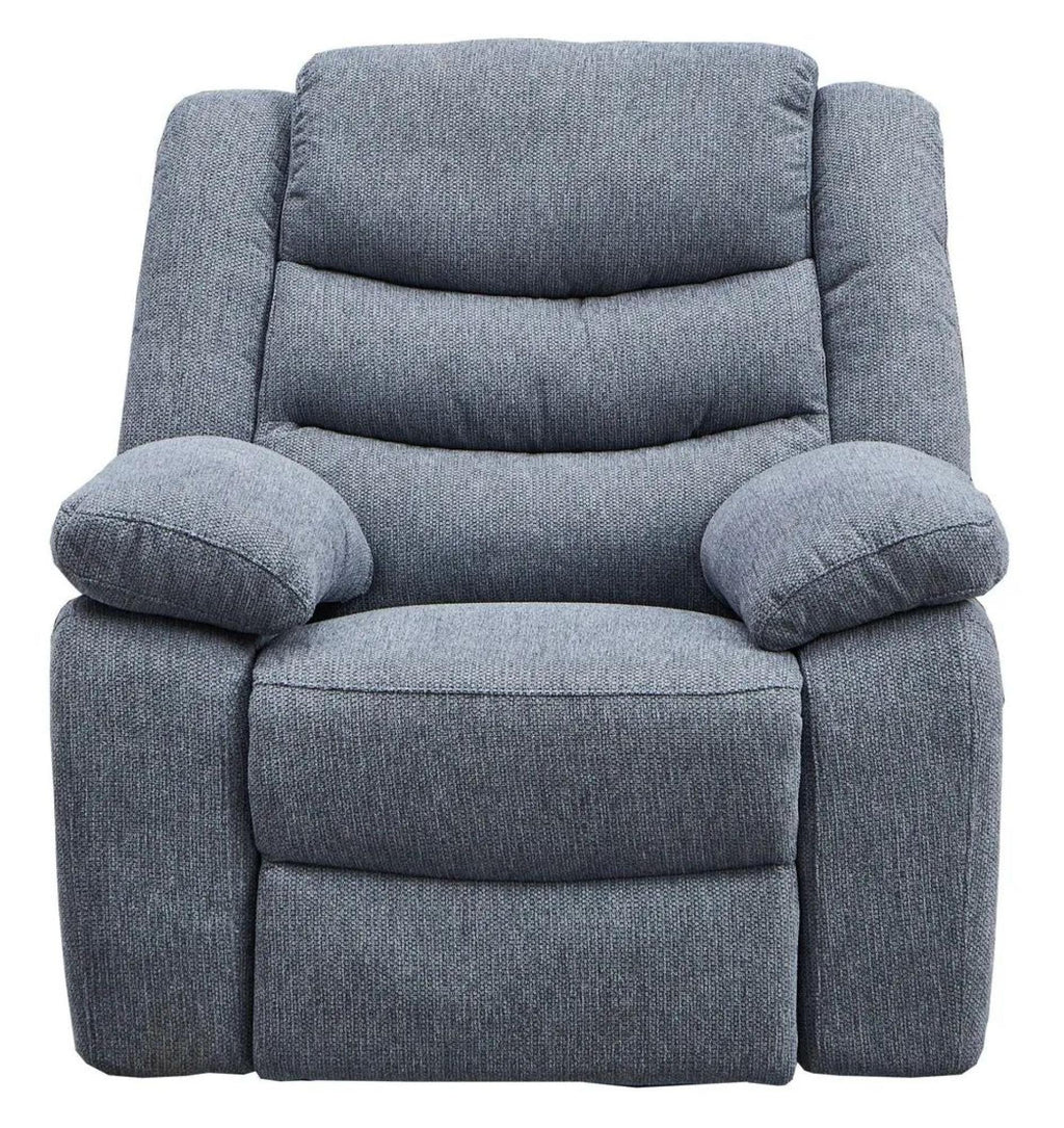 Sydney Grey Fabric Manual Recliner Sofa