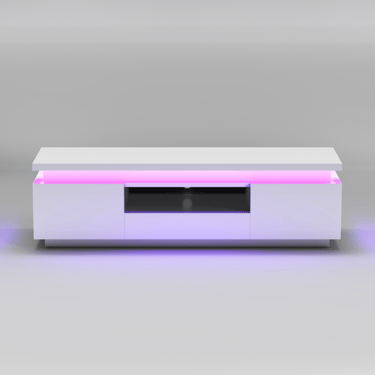 Aurora RGB LED TV Stand - White