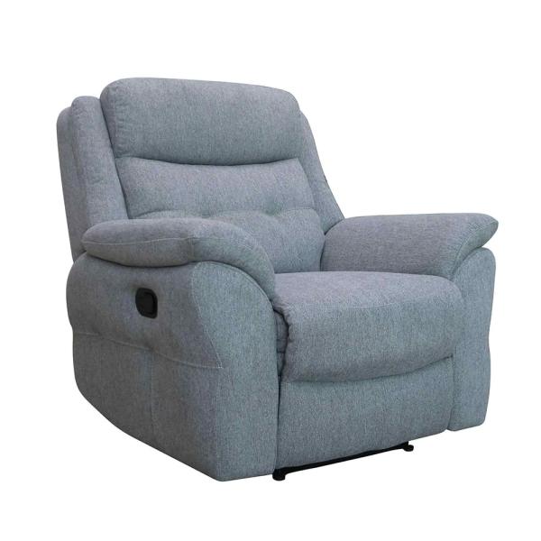 Thomas Grey Fabric Manual Recliner Sofa