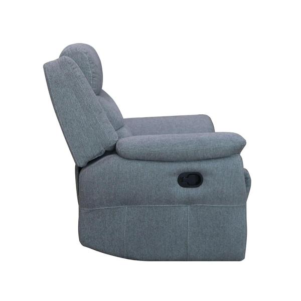Thomas Grey Fabric Manual Recliner Sofa