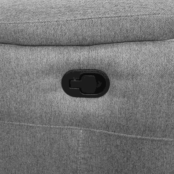 Thomas Grey Fabric Manual Recliner Sofa