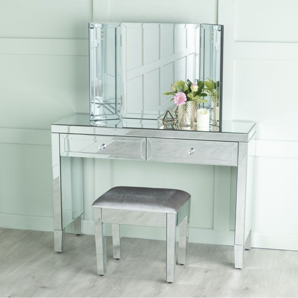Vasari Mirrored Dressing Stool