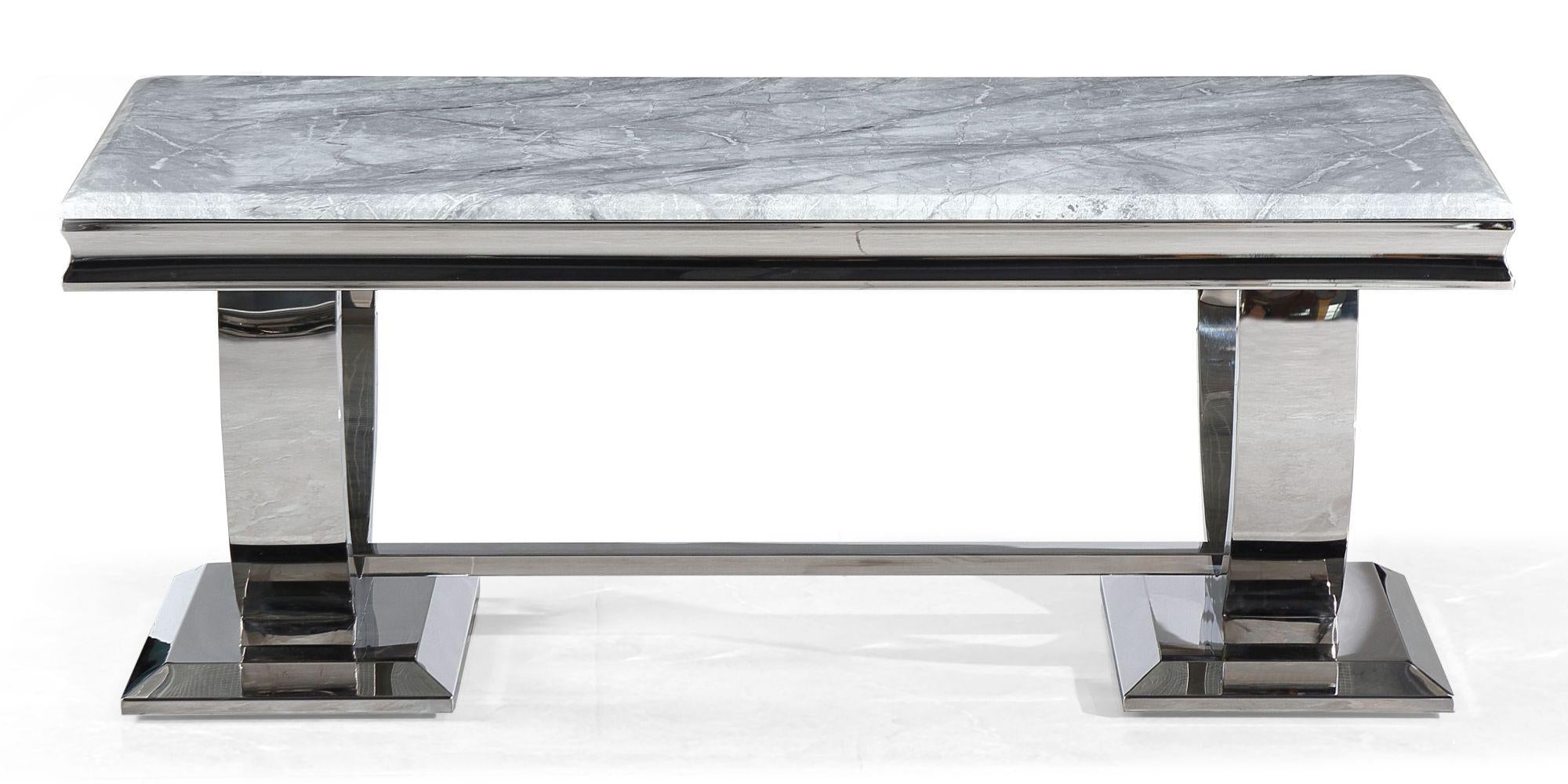 Welby Grey Chrome Coffee Table