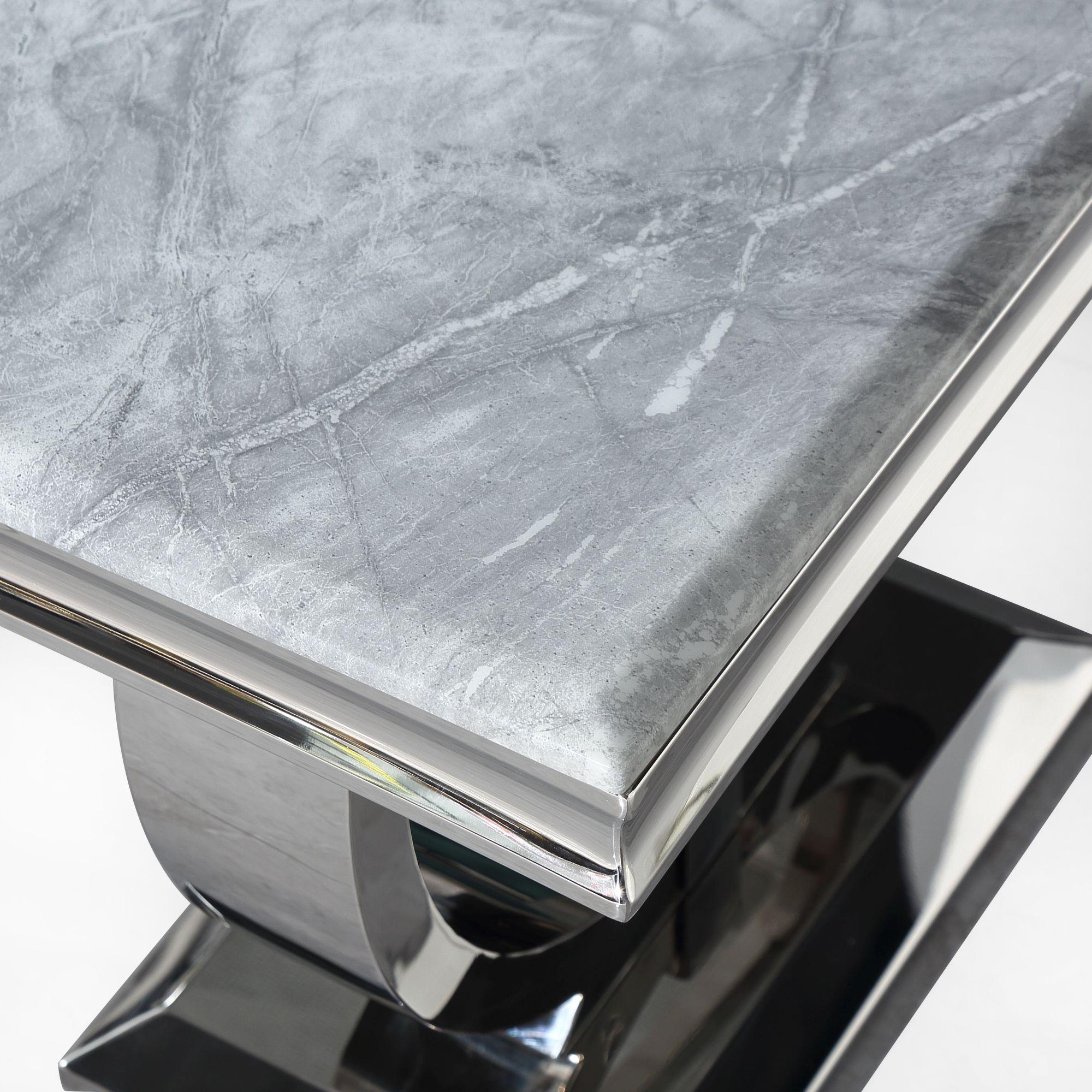 Welby Grey Chrome Coffee Table