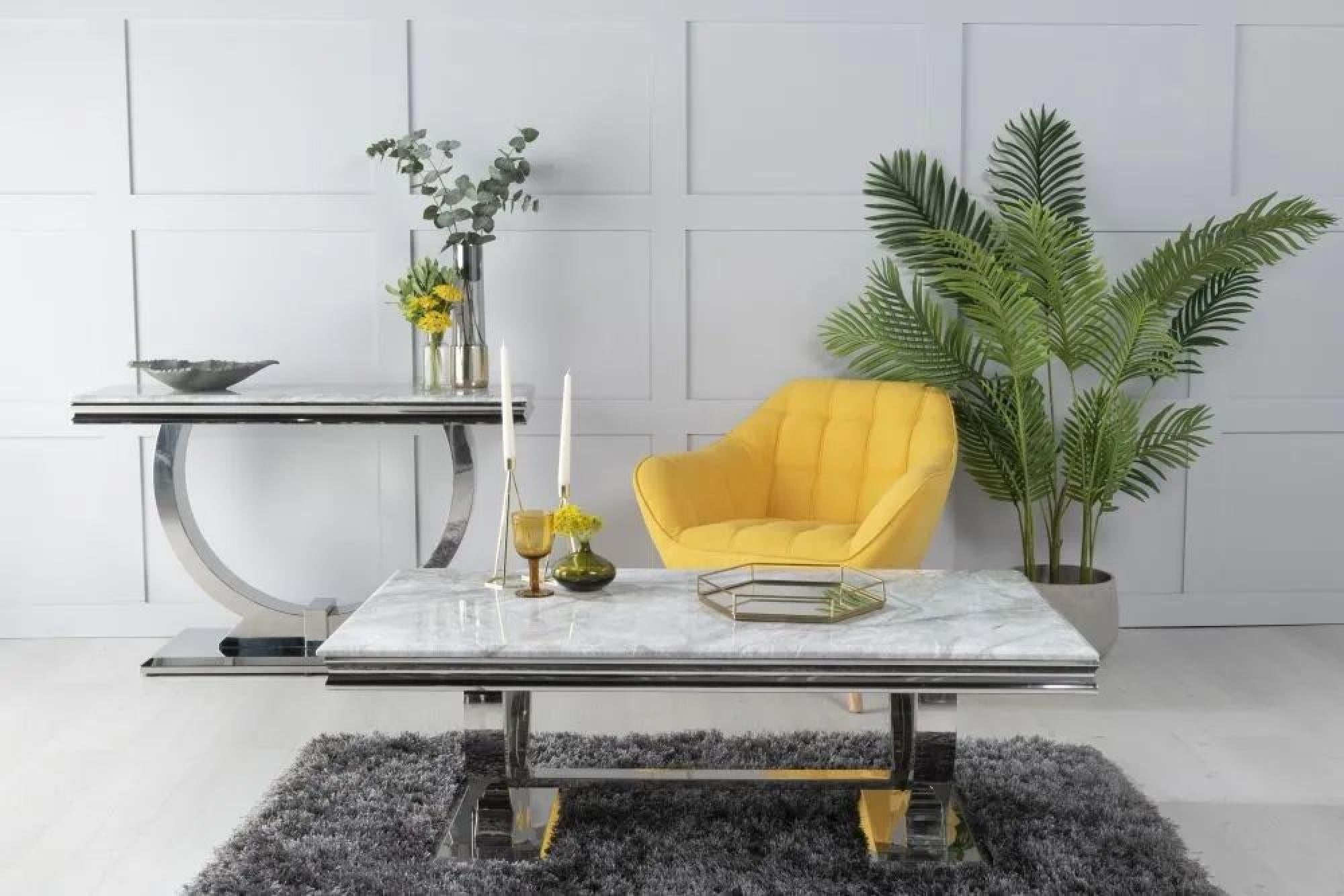 Welby Grey Chrome Coffee Table