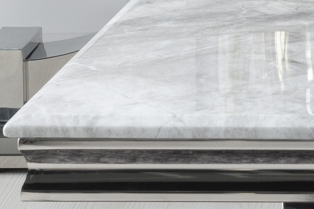 Welby Grey Chrome Coffee Table