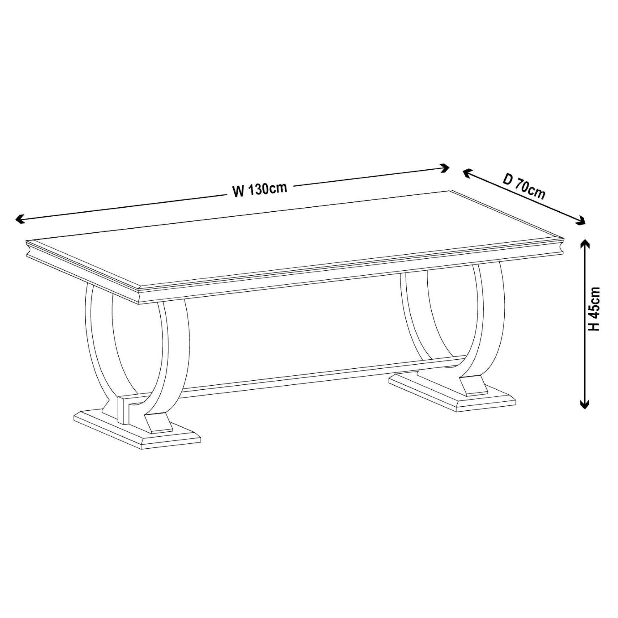 Welby Grey Chrome Coffee Table