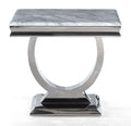 Welby Grey Chrome End Table
