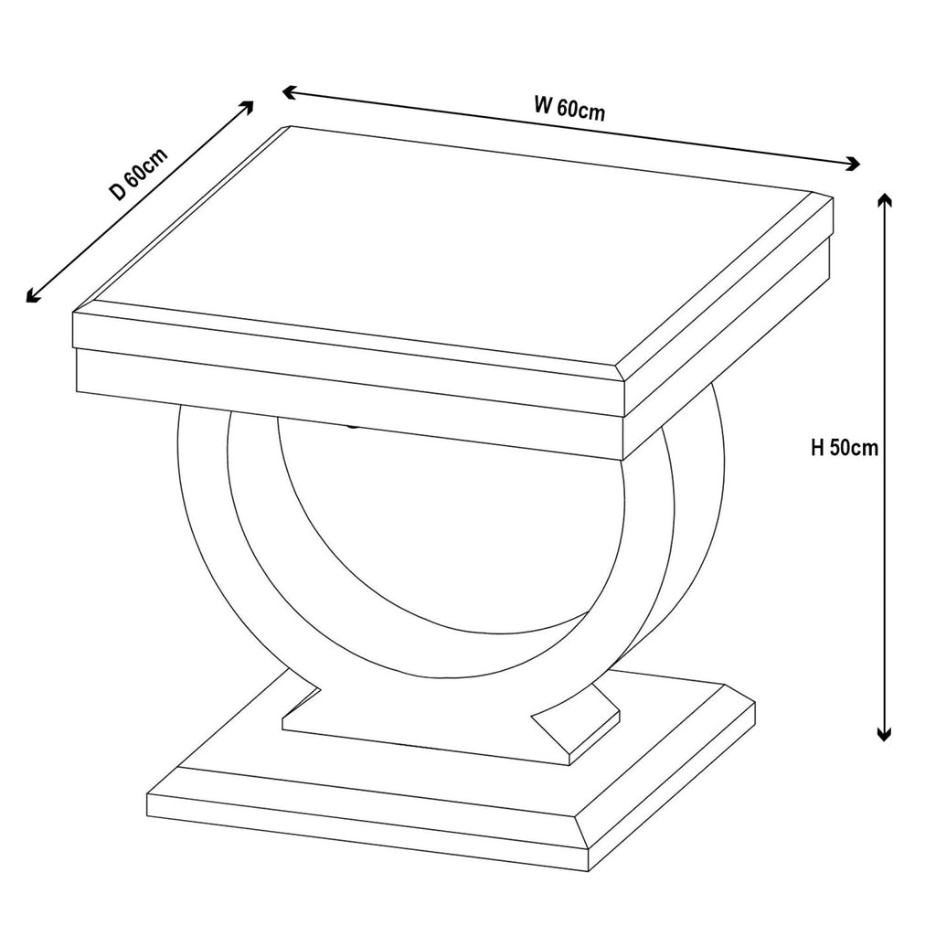 Welby Grey Chrome End Table