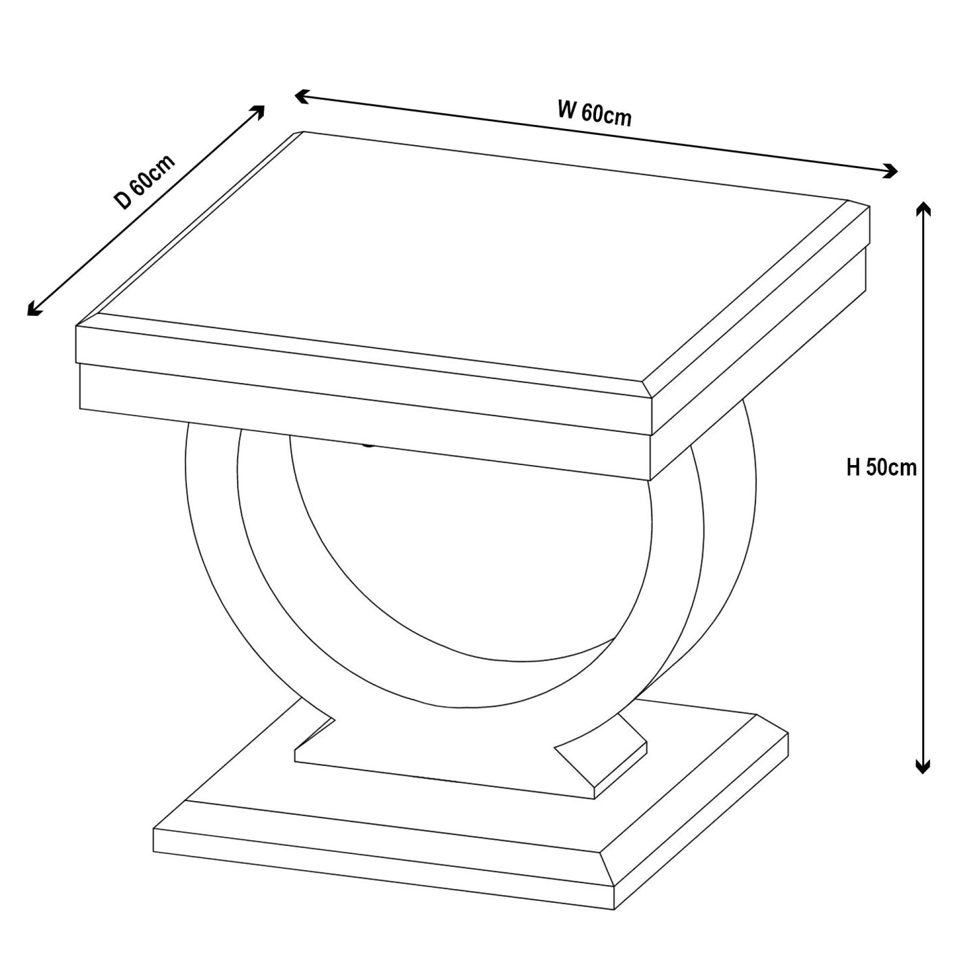 Welby Grey Chrome End Table