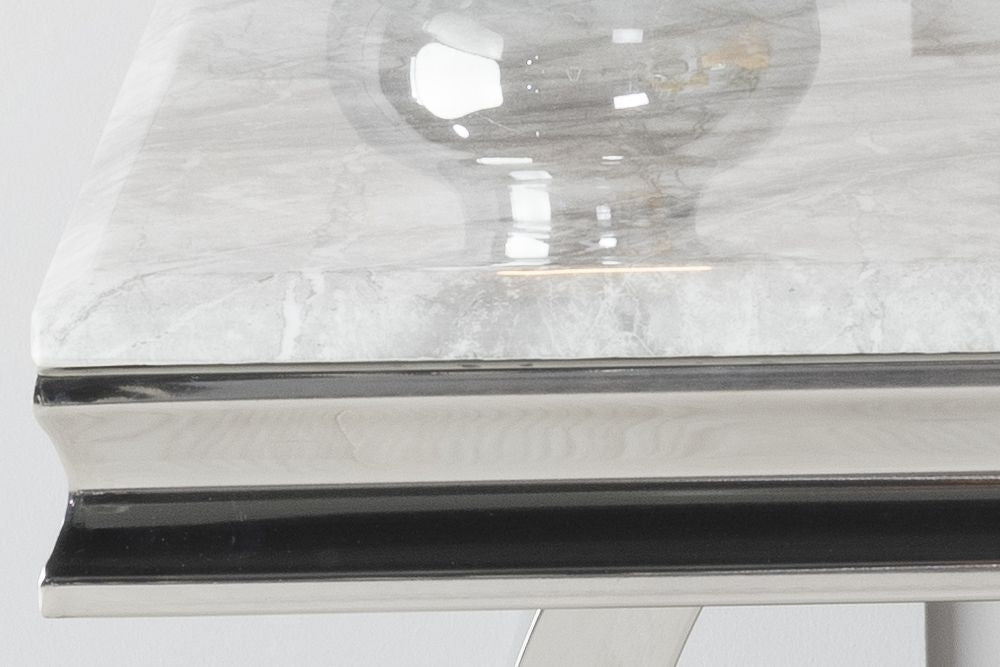 Welby Grey Chrome End Table